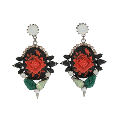 Peter Pan syndrome_Rose_02 원석_Earrings