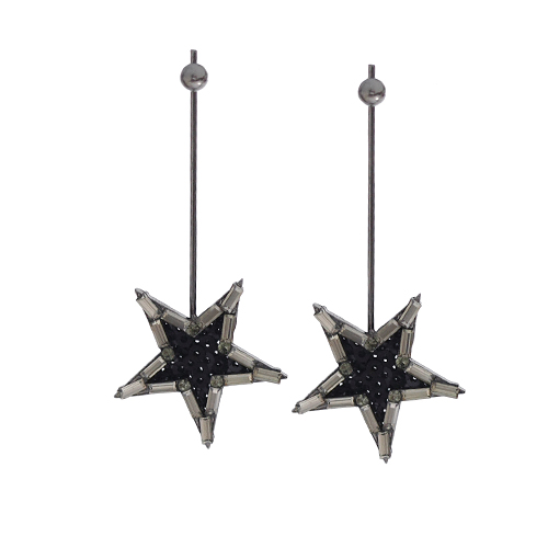 별이 쏟아진다_블랙 스팽클_Star☆_Earrings