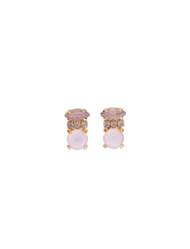 ROMI 핑크A_파우더핑크 로즈오팔보트 골드 Earrings