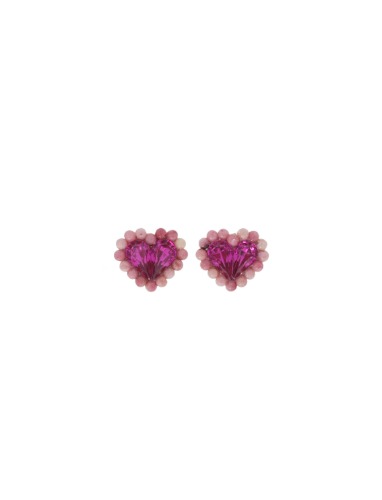 [딸기샤베트]LOVI 66_My heart 핑크 푸시아 핑크오팔 원석_Earrings
