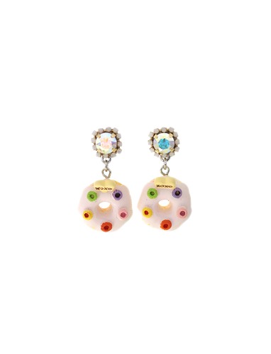 [딸기샤베트] YSS _pearl&amp;bead 011_오로라 스왈 도넛 팬던트 Earrings