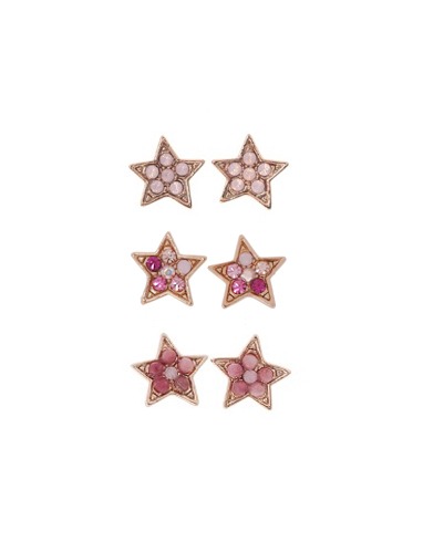 [딸기샤베트] 925Silver CHU STAR 22_핑크골드 로즈 원석 헤마타이트 스왈 믹스 은귀걸이 피치퍼즈_Earrings