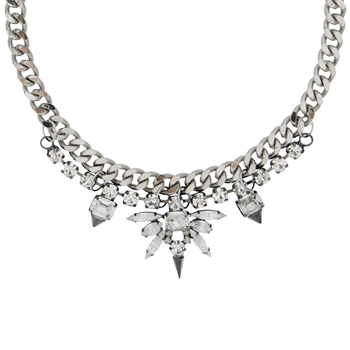 The M.enzel_Crystal+Stud+Chain_Necklace