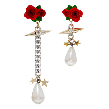 [2015]Chateau de Versailles_Red rose_언발란스_Earring