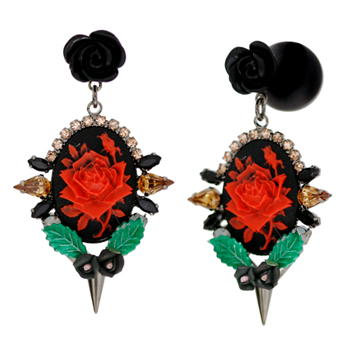 Peter Pan syndrome_Rose Cameo_Earring  