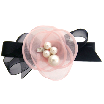 Camellia★_까멜리아_pink+Pearls_Hair pin