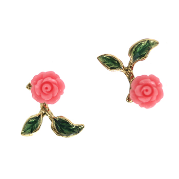 Makin Out_Flower_송석_Pink_mini_Earrings