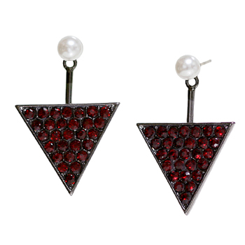 Be my forever_Triangle_RED_Two way_Earrings 
