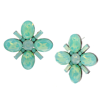 The Opera_FLOWER_Mint Opal_Earrings