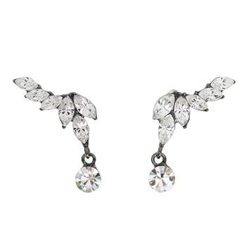 Wings_Crystals+Black_날개_Earrings