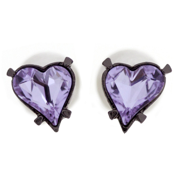 Sweet Heart Fancy Stone_Tanzanite_double_하트 Earrings