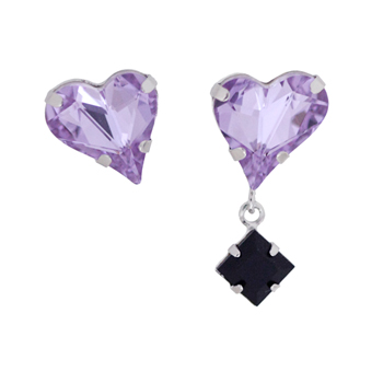 Sweet Heart Fancy Stone_Violet_◆_Earrings