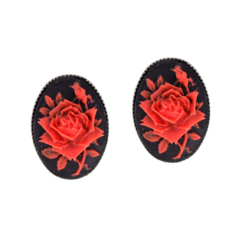Peter Pan syndrome_Rose Cameo_classic_Earrings