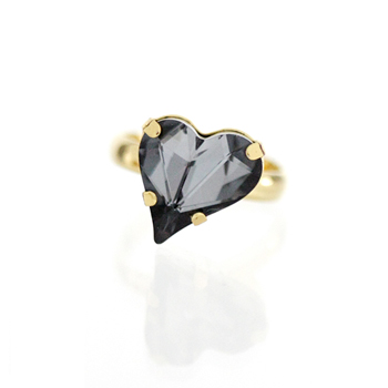 Sweet Heart Fancy Stone_black diamond_Ring