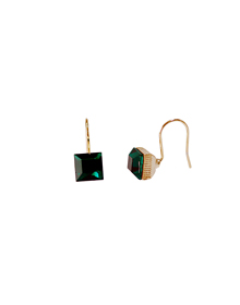 Shiny square_Emerald_Earring