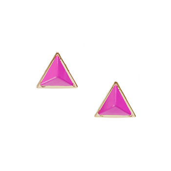 피라미드_Pyramid_red-violet_Earring