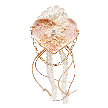♡_Leather_lace_Brooch 