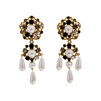 The Baroque_Colorless + pearl_Earrings