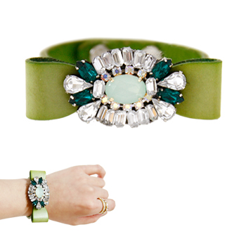THE Party_Crystal_Lime green + Green_Bracelet