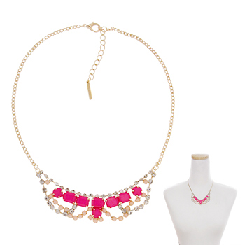 Pink mini skirt_Necklace