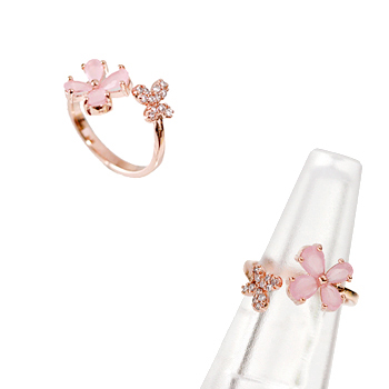 봄봄_pink gold_Flower_Ring