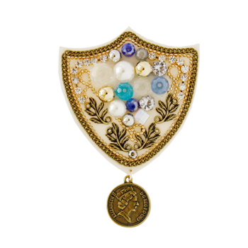THE Wappen_Coin+Beads_Brooch