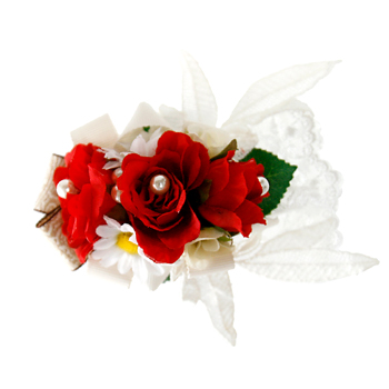 Summer Forest_Red_Flower_Hair pin 