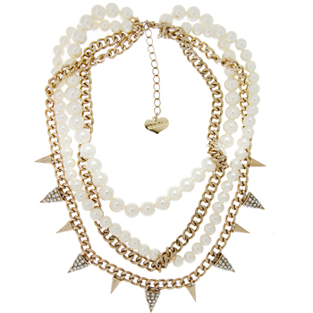 Mix&amp;Match_Pearl+Stud+Chain_Earring&amp;Necklace