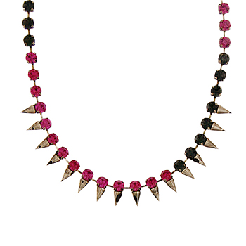 The funky girl_Hot pink+Gray+Stud_Necklace