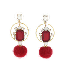 Our love is real_red_드롭_Earrings