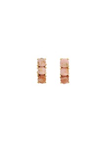 트리플_핑크P02 로즈피치 송석 금채옥 원석 핑크골드_Earring