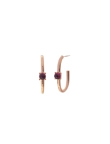 [딸기샤베트] 925Silver BonBon_루비+골드 원석 은귀걸이 링 로즈골드_Earrings