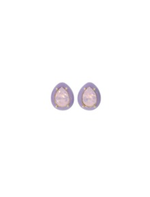 [딸기샤베트] Bubble 08_Drop 로즈워터오팔 물방울 바이올렛 에나멜 스왈_Earrings