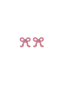 [딸기샤베트] Bubble 10_Ribbon T 파스텔 핑크 에나멜_Earrings