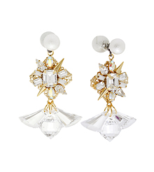 [2014 S/S]The M.enzel_Gold Lace_Crystal_Earring