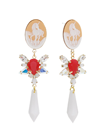 [2015]Peter Pan syndrome_Peach+Opal coral_Earring 