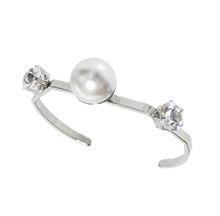 진주Belle_Silver_Pearl+Crystal_Bracelet