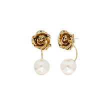 The twoway_antique flower+pearl_Earring