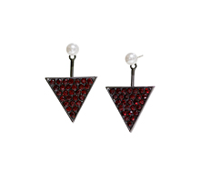 Be my forever_Triangle_RED_Two way_Earrings 