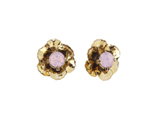 꽃 [U la U la]_flower_pink opal_Earrings