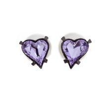 Sweet Heart Fancy Stone_Tanzanite_double_하트 Earrings