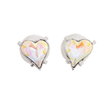Sweet Heart Fancy Stone_Aroure boreale_double_하트 Earrings