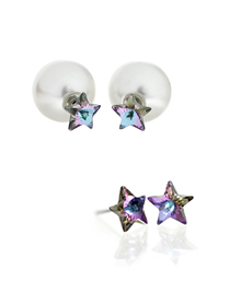 Constellation_star_별☆_vitrail light_double_Earrings
