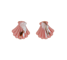 썸머 Milky_candy_ビ&amp;#12540;ズ_조개 pink seashell_Earrings