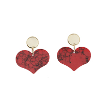 빨간하트♥ 원석_ red heart_Earrings