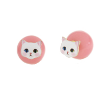 Be a cat_고양이+pink_Earrigns