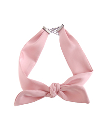 소녀_pink ribbon_쵸커_Necklace