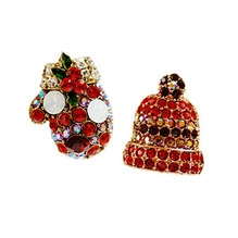 Hat and gloves_Christmas_Earring 