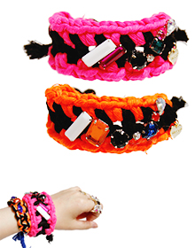 The VIVI NEON_No.1_Colorful knitted woven_Bracelet
