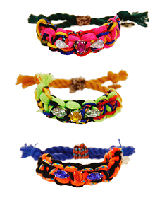 The VIVI NEON_No.2_Colorful knitted woven_Bracelet